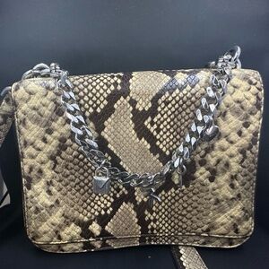 Michael Kors Python Crossbody Bag With Chain Derail